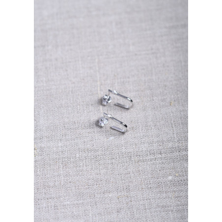 Boucles d'oreilles "FUNAMBULE" en Argent & Diamant
