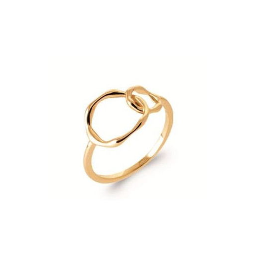 Bague plaqué or doubles cercles