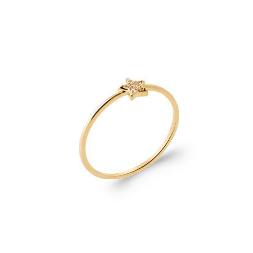 Bague plaqué or étoile