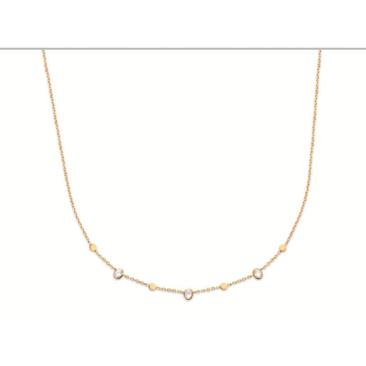 Collier plaqué or et oxyde