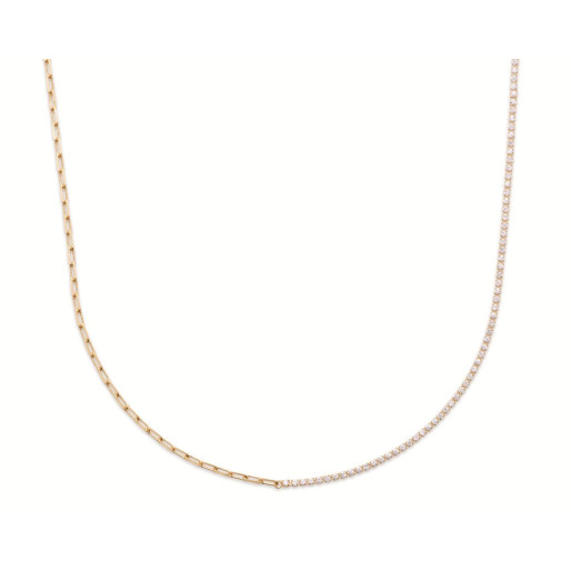 Collier plaqué or Asymétrique